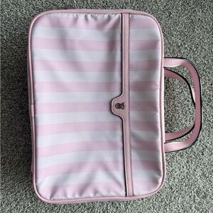 Pink and White Striped Tote Bag